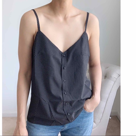 LAST 2! MINIMALIST POLKA DOTS CAMI WITH BUTTONS - Picture 4 of 8